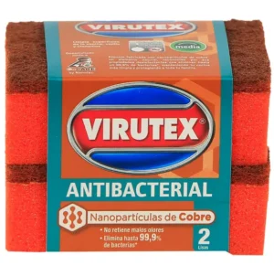Esponja Lisa Cobre x2 und1 Esponja Antibacterial con Nanoparticulas de Cobre x2