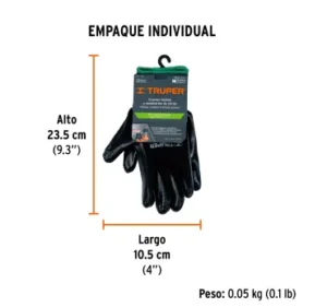 Guantes de nylon recubiertos de nitrilo, M, TRUPER