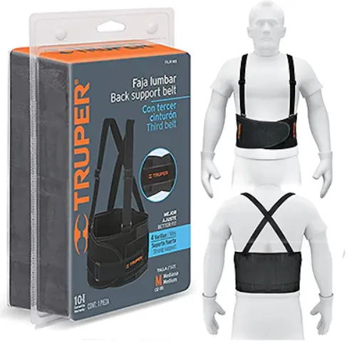 Faja lumbar con tercer cinturón, talla M, TRUPER