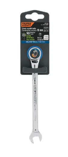 Llave combinada con matraca 10 mm x 154 mm largo, EXPERT