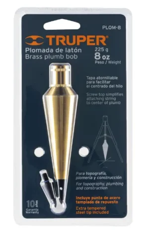 Plomada de latón 8 oz