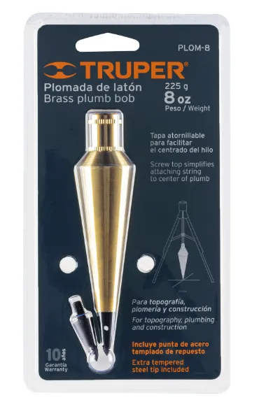 Plomada de latón 8 oz