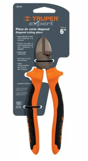 Pinza corte diagonal 6" alta palanca, Comfort Grip