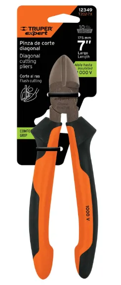 Pinza corte diagonal 7" alta palanca, Comfort Grip