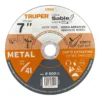 Disco abrasivo de corte preciso metal 7" x 2 mm