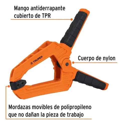 D_NQ_NP_773176-MLA84845933485_052025-O Prensa de resorte de 4" cuerpo de nylon, mango TPR