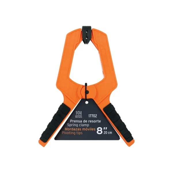 Prensa de resorte de 8" cuerpo de nylon, mango TPR