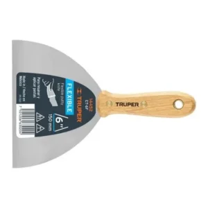 Espátula flexible 6" con mango de madera