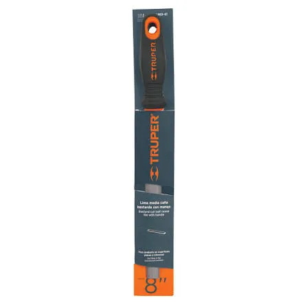 Lima media caña bastarda 8" con mango Comfort Grip