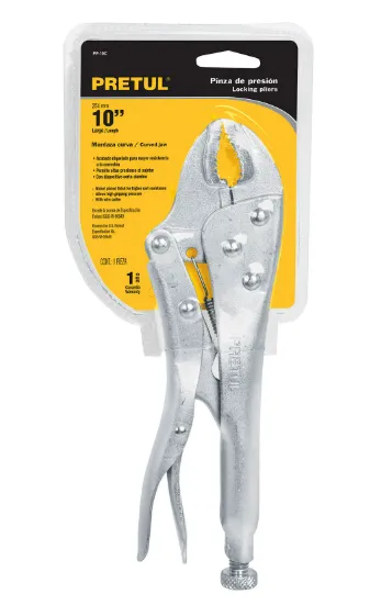 Pinza de presión 10" mordaza curva, PRETUL