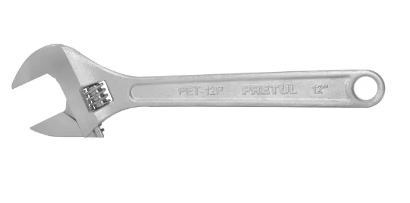 Llave ajustable (perico) 12" cromada, PRETUL