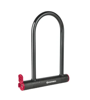 Candado rígido tipo "U" de 20 cm, llave de disco, HERMEX